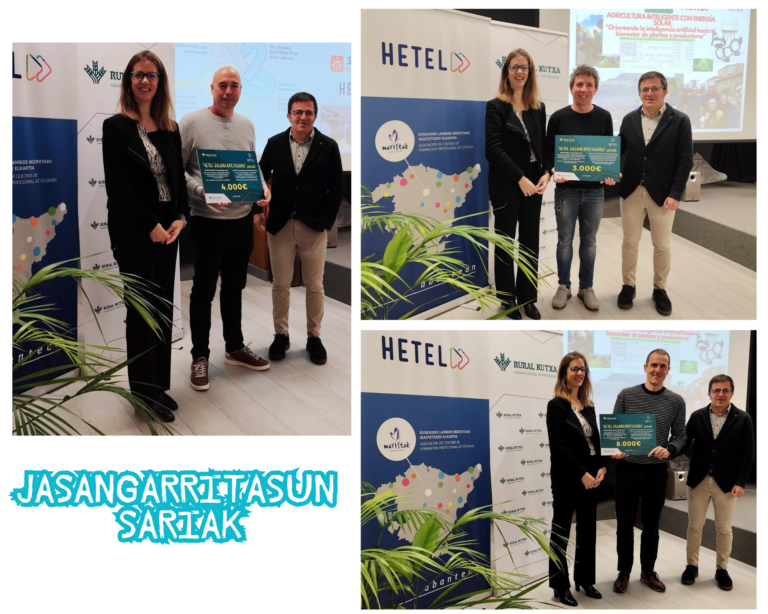RURAL kutxa reconoce varios proyectos de sostenibilidad de los centros HETEL