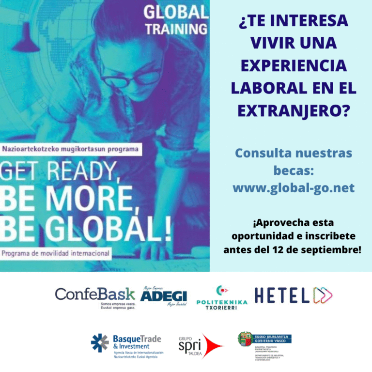 60 nuevas becas Global Training para jóvenes titulados/as vascos/as