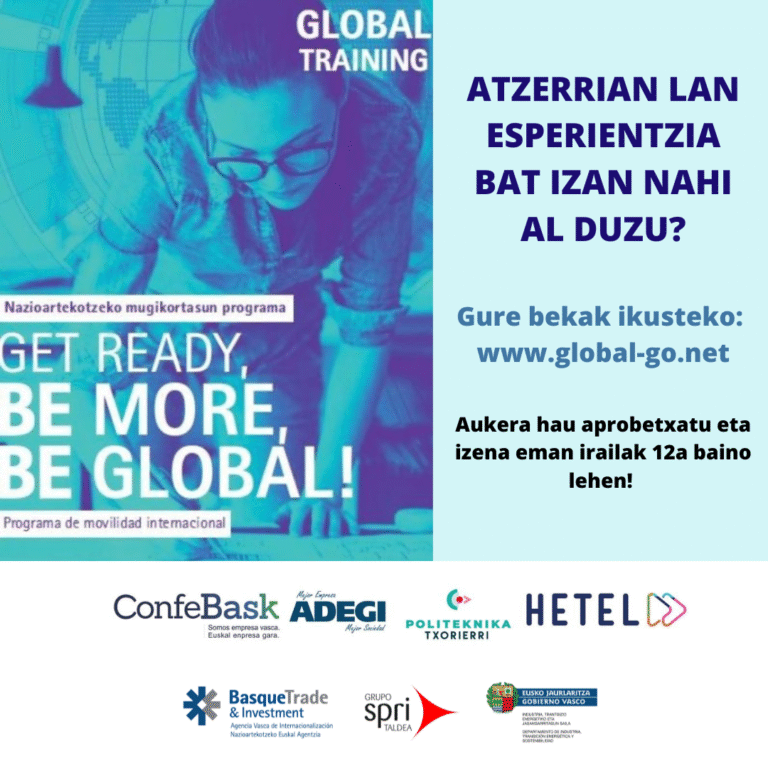 60 beka Global Training goi mailako tituludun gazteentzat