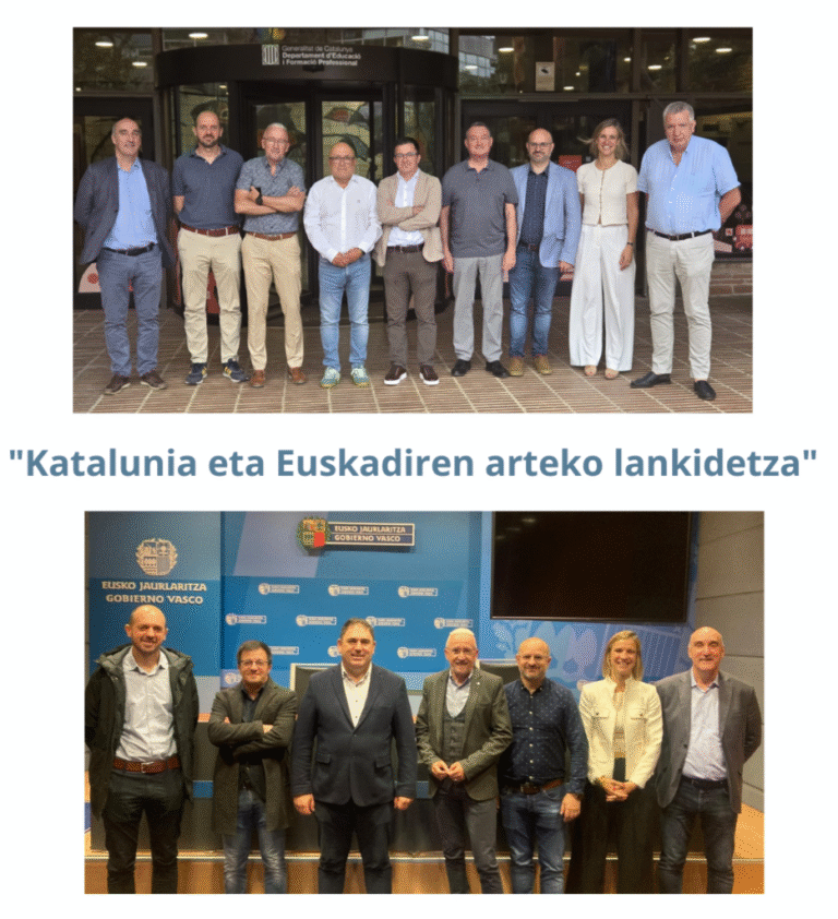 Encuentro entre HETEL y la asociación catalana de FP ACFPI con Francesc Roca, Secretario General de FP del Gobierno de Cataluña