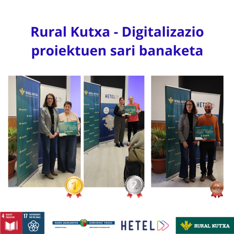 RURAL kutxa reconoce varios proyectos de digitalización de los centros HETEL